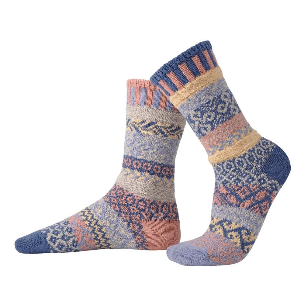 Solmate Mirage Mismatched Crew Socks – Unisex Small – WMN 6-8 MEN 5-7